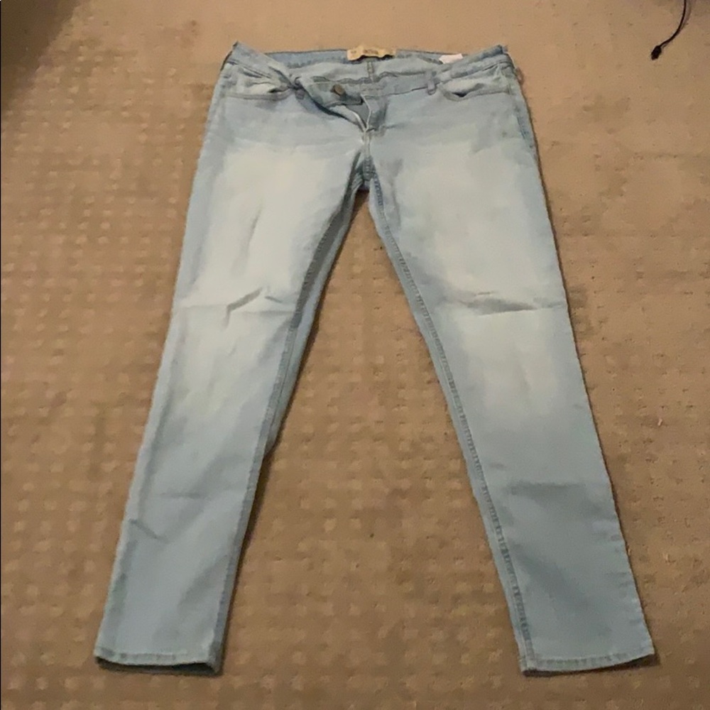 Light blue skinny jeans